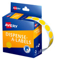 Avery Yellow Dispenser Labels Circle 14mm 1050 Pack