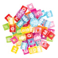 Plastic Alphabet Cube Beads Large 100g 10mm Cube 4mm Threading Hole
