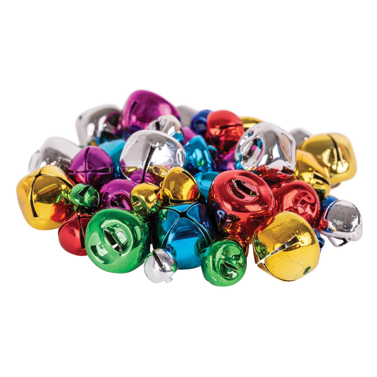 Folley Bells Assorted Pack of 150 Coloured Metal 8mm 12mm and 16mm