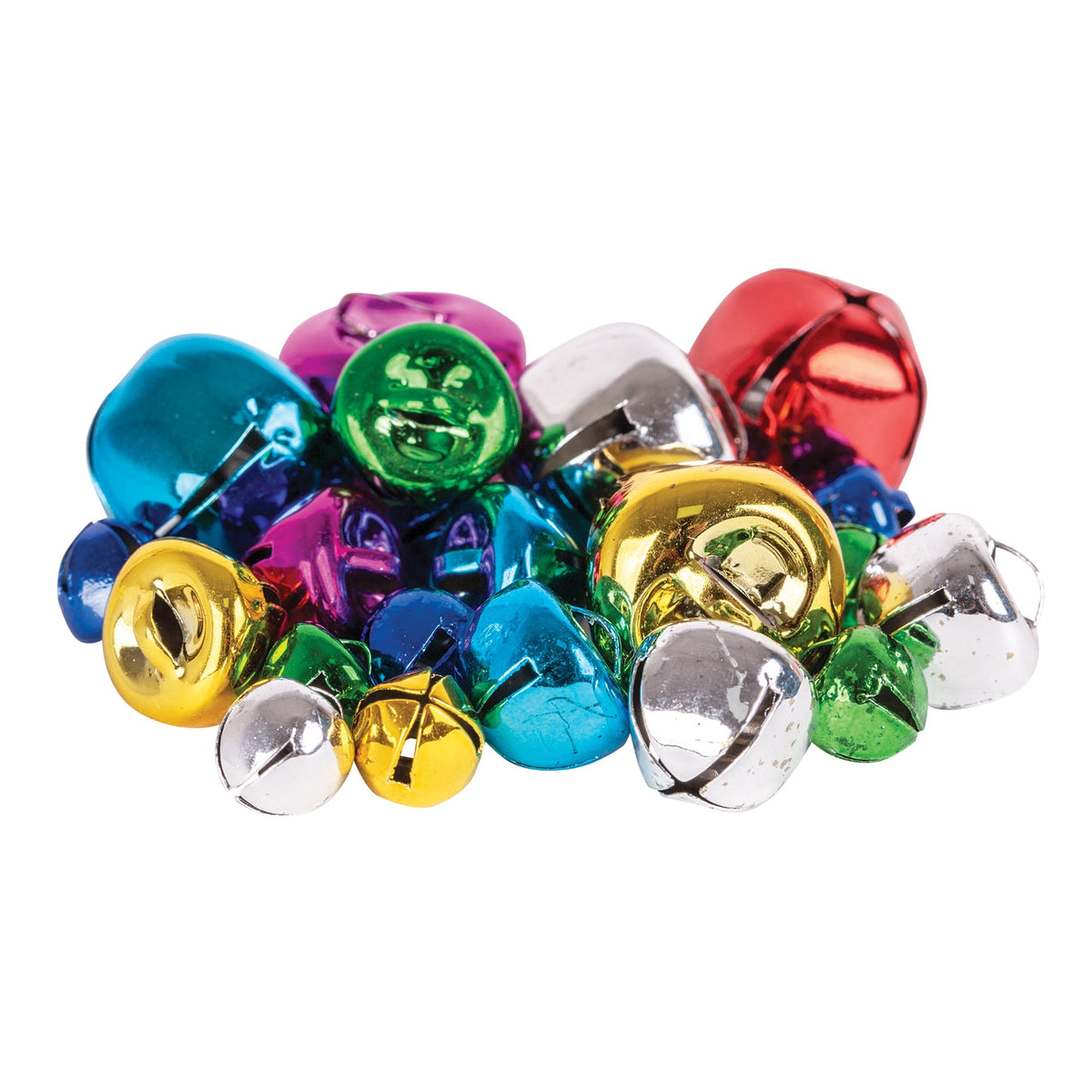 Folley Bells Assorted Pack of 150 Coloured Metal 8mm 12mm and 16mm