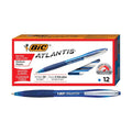 BIC Atlantis Original Retractable Ballpoint Pen Medium Blue Box of 12