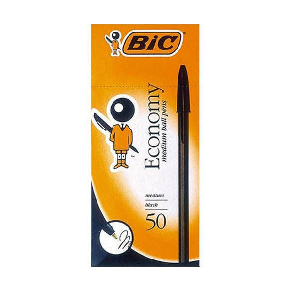 BIC Economy Ballpoint Pen Medium Black Box of 50