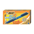 BIC SoftFeel Retractable Ballpoint Pen Medium Blue Box of 12