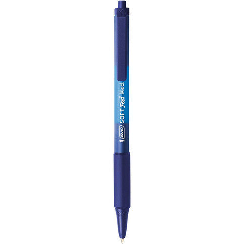 BIC SoftFeel Retractable Ballpoint Pen Medium Blue Box of 12
