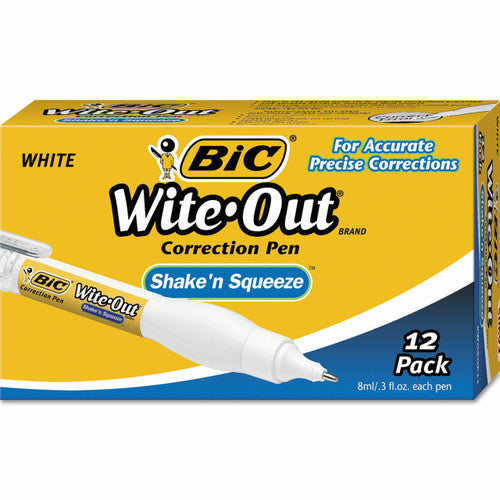BIC Wite-Out Shake N Squeeze Correction Pen 8ml Box of 12