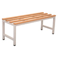 Rapidline Single Sided Bench Seat 1000 x 360 x 400mm Light Oak / Silver Grey