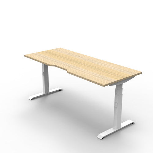 Rapidline Boost Plus Single Sided Workstation 1200 x 750mm Natural Oak / White Satin