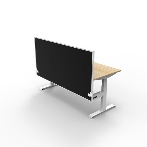 Rapidline Boost Plus Single Sided Workstation 1500 x 750mm with Screen Natural Oak / White Satin