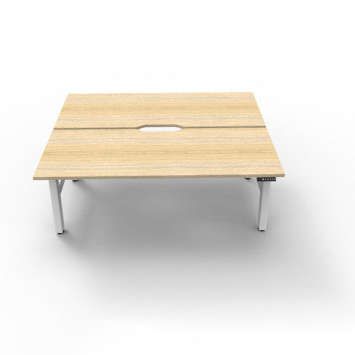 Rapidline Boost Plus Back to Back Workstation 1200 x 750mm Natural Oak / White Satin