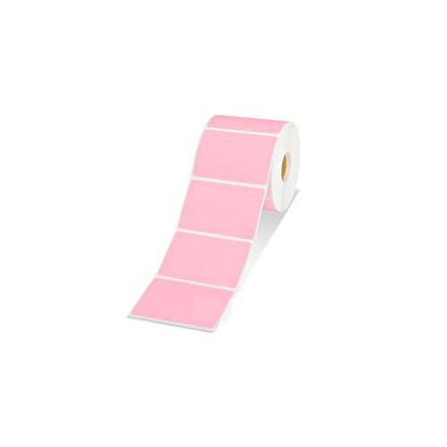 Bala Direct Thermal Labels Permanent Adhesive Non-Perforated 100 x 48mm Pink Roll of 3000