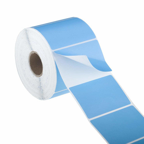 Bala Direct Thermal Labels Permanent Adhesive Perforated 100 x 150mm Blue Roll of 1000