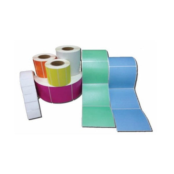 Bala Direct Thermal Labels Permanent Adhesive Perforated 85 x 80mm Pink Roll of 2000