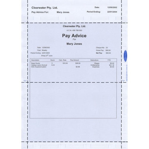 Bala A4 Laser Pressure Seal Pay Advice Envelope V Fold Ream of 1000