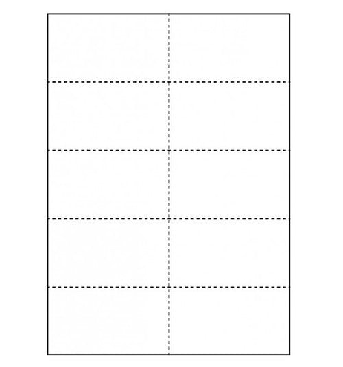 Bala A4 Perforated Card 10 Tags 210x296mm 80gsm White Ream of 500