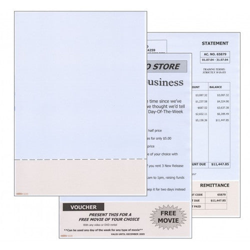 Bala A4 Plain Paper with Horizontal Perforation at 59mm Blue Beige 80gsm Ream of 500