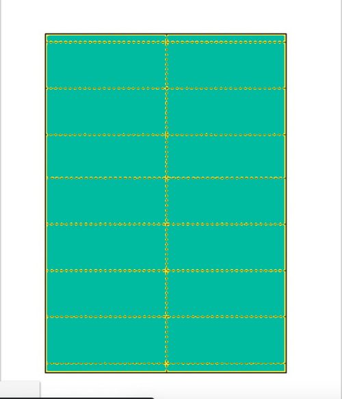 Bala A4 Plain Perforated Card Green 135gsm 210x296mm 14 Tags Pack of 1000