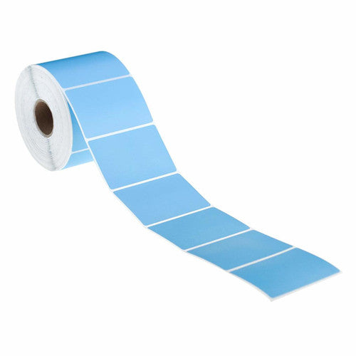 Bala Direct Thermal Labels Permanent Adhesive Perforated 100 x 100mm Blue Roll of 1000