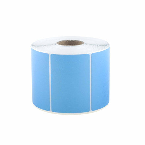 Bala Direct Thermal Labels Permanent Adhesive Perforated 100 x 100mm Blue Roll of 1000