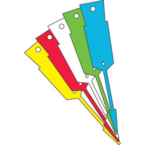 Bala Vinyl Disposable Arrow Keytags with Pen 140 x 20mm Blue Box of 1000
