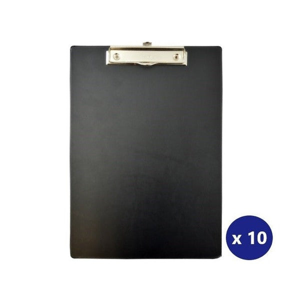Bantex A4 Clipboard Standard PVC Black Box of 10