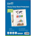 Bantex A4 Heavy Duty PVC Sheet Protectors with Gusset 200 Micron Clear Pack of 10