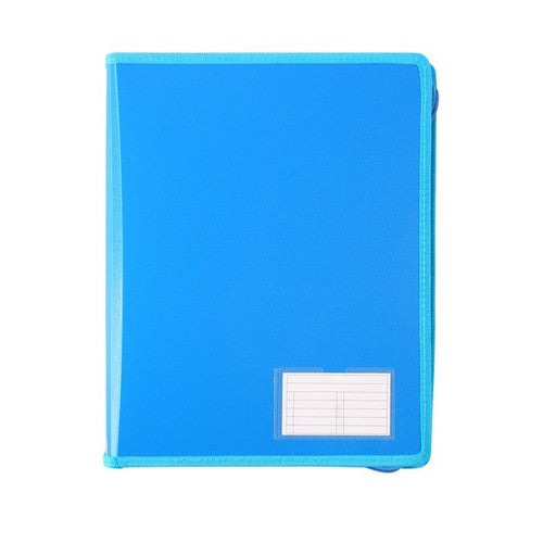Bantex A4 Zipper Binder 2D 25mm Blueberry