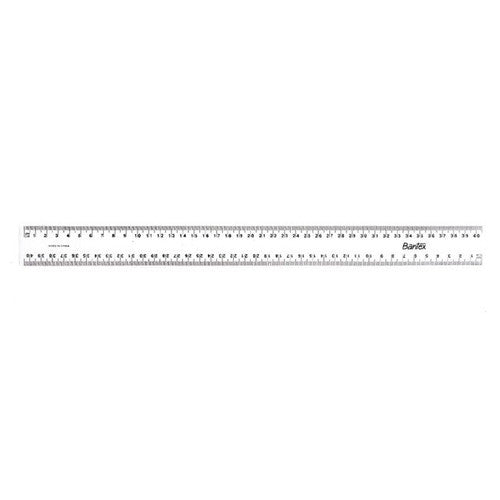 Bantex Clear Plastic Ruler 40cm