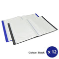 Beautone Display Book Fixed Euro Matte PP A4 20 Pockets Black Box 12