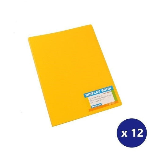 Beautone Display Book Fixed Tropical PP A4 20 Pockets Banana