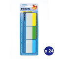 Beautone Stick On Filing Tabs 37mm x 50mm Assorted Box 24