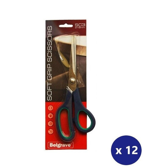 Belgrave SC3 Stainless Steel Scissors 215mm Blue Green Box 12