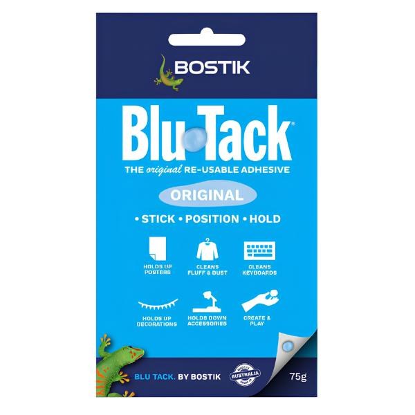 Bostik Blu Tack Multi Purpose Adhesive 75g Blue Pack