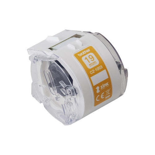 Brother CZ-1003 19mm x 5m White Label Roll Tape Cassette