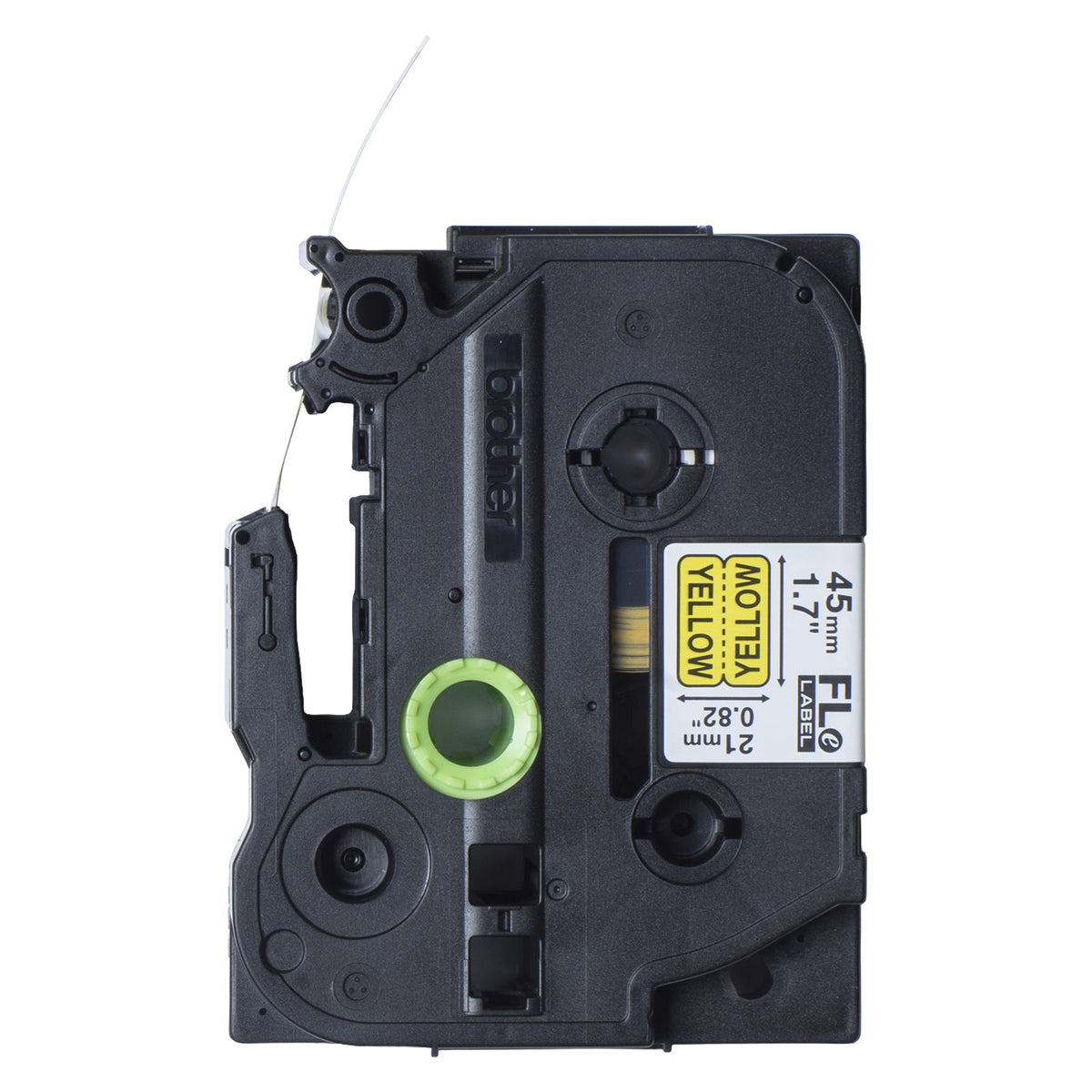 Brother FLe-6511 21mm Black on Yellow Flag Tape