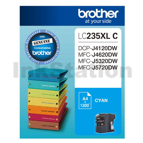 Brother LC235XLC Super High Yield Ink Cartridge 1200 Pages Cyan