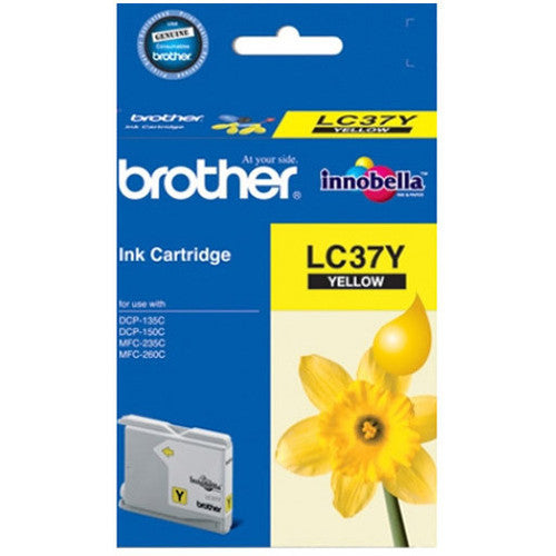 Brother LC37Y Ink Cartridge 300 Pages Yellow