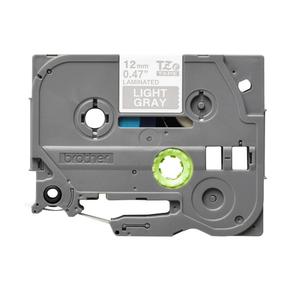Brother TZe-MQL35 Satin Laminated Label Tape 12mm White on Light Grey