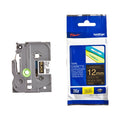 Brother TZe-334 Laminated Label Tape 12mm Gold on Black