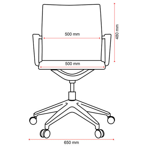 Buro Diablo Chair Black Frame With Arms PU Black