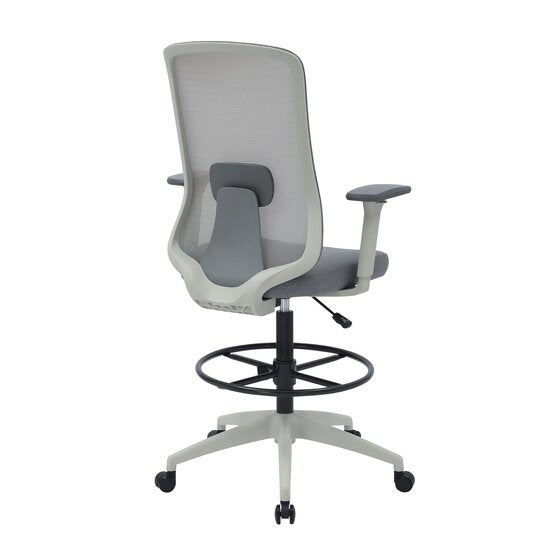 Buro Elan Drafting Chair with Arms Light Grey