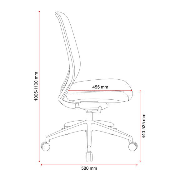 Buro Force Chair Without Arms Light Grey Frame