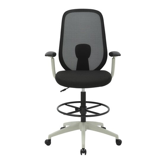 Buro Force Drafting Chair with Arms Light Grey Frame