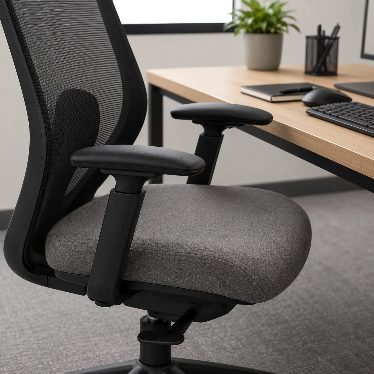 Buro Height Adjustable Arms Pair for Force Black