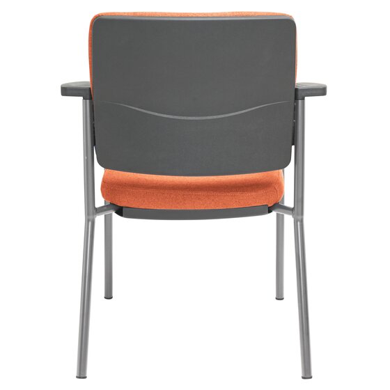 Buro Lindis 4 Leg Chair Silver Powdercoat Frame With Arms Safetex Rust