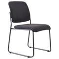 Buro Mario Sled Base Chair Black Powdercoat Frame Without Arms Fabric Black