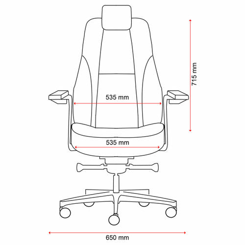 Buro Maverick 24/7 Controller Chair With Arms Fabric Black