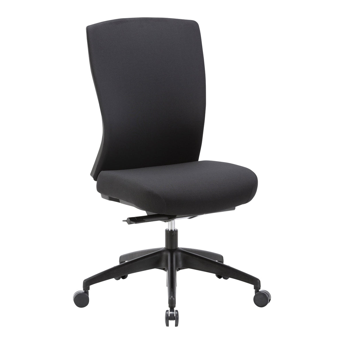 Buro Mentor Chair Upholstered Back Nylon Base with Arms Olive SafeTex