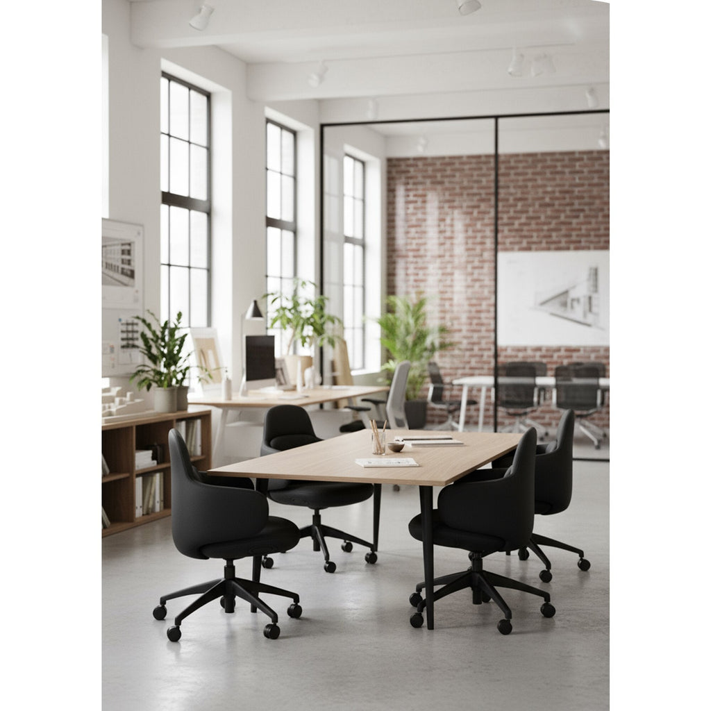 Buro Odyssey Chair with Wraparound Arms Black PU