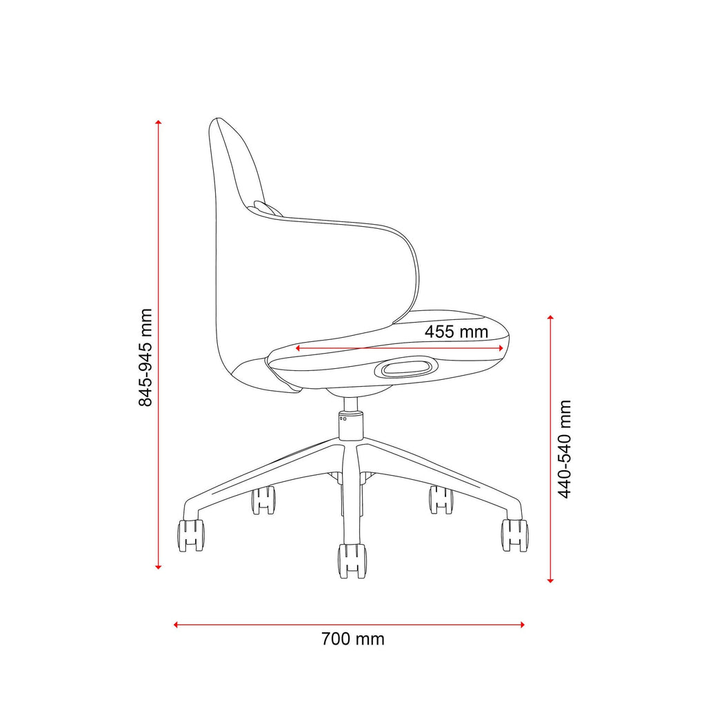 Buro Odyssey Chair with Wraparound Arms Light Grey