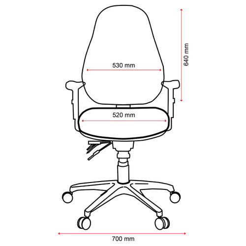 Buro Persona 24/7 Ergonomic Chair With Arms Fabric Black